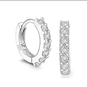 Elegant Sterling Silver Hoop Earrings
